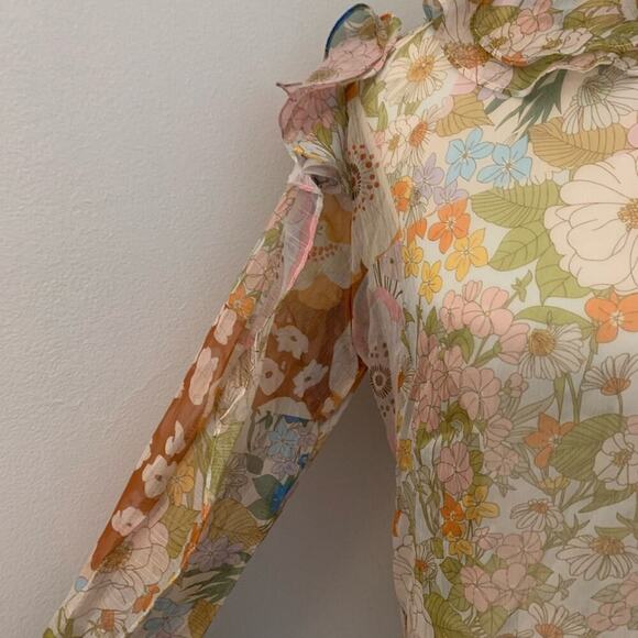 NWT Beulah floral blouse ruffled and romantic various sizes 💝 - Picture 8 of 15